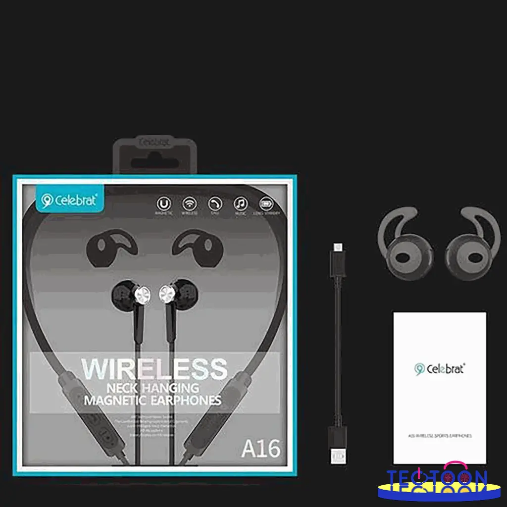 Celebrat Magnetic Wireless Headset Bluetooth Neckband1.webp