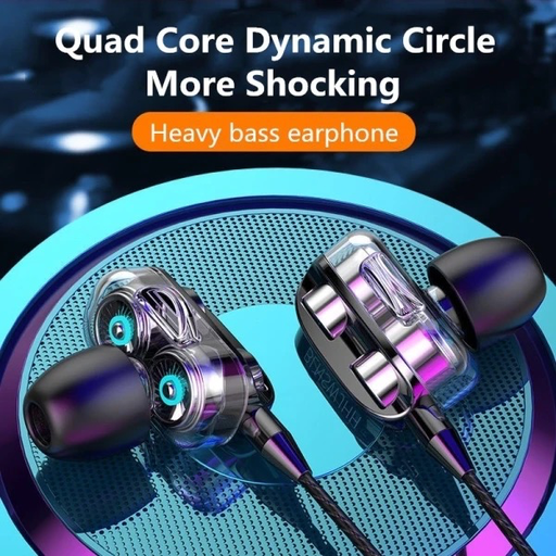 3.5 ملم في سماعات الأذن سماعة أذن سلكية لسماعة أذن Samsung Xiaomi Computer Dual Drive Stereo Sport مع ميكروفون