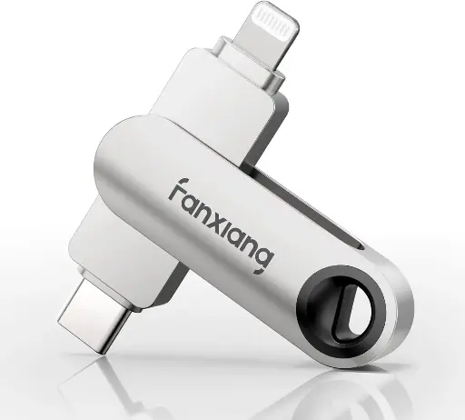 محرك أقراص فلاش Fanxiang F385 260MB/s  عالي السرعة ذاكرة USB مع محرك أقراص فلاش مزدوج النوع C وسرعة نقل البيانات من النوع A، مضغوط، خفيف الوزن، مناسب للحمل، أمان، متوافق (مساحة 128 جيجا)
